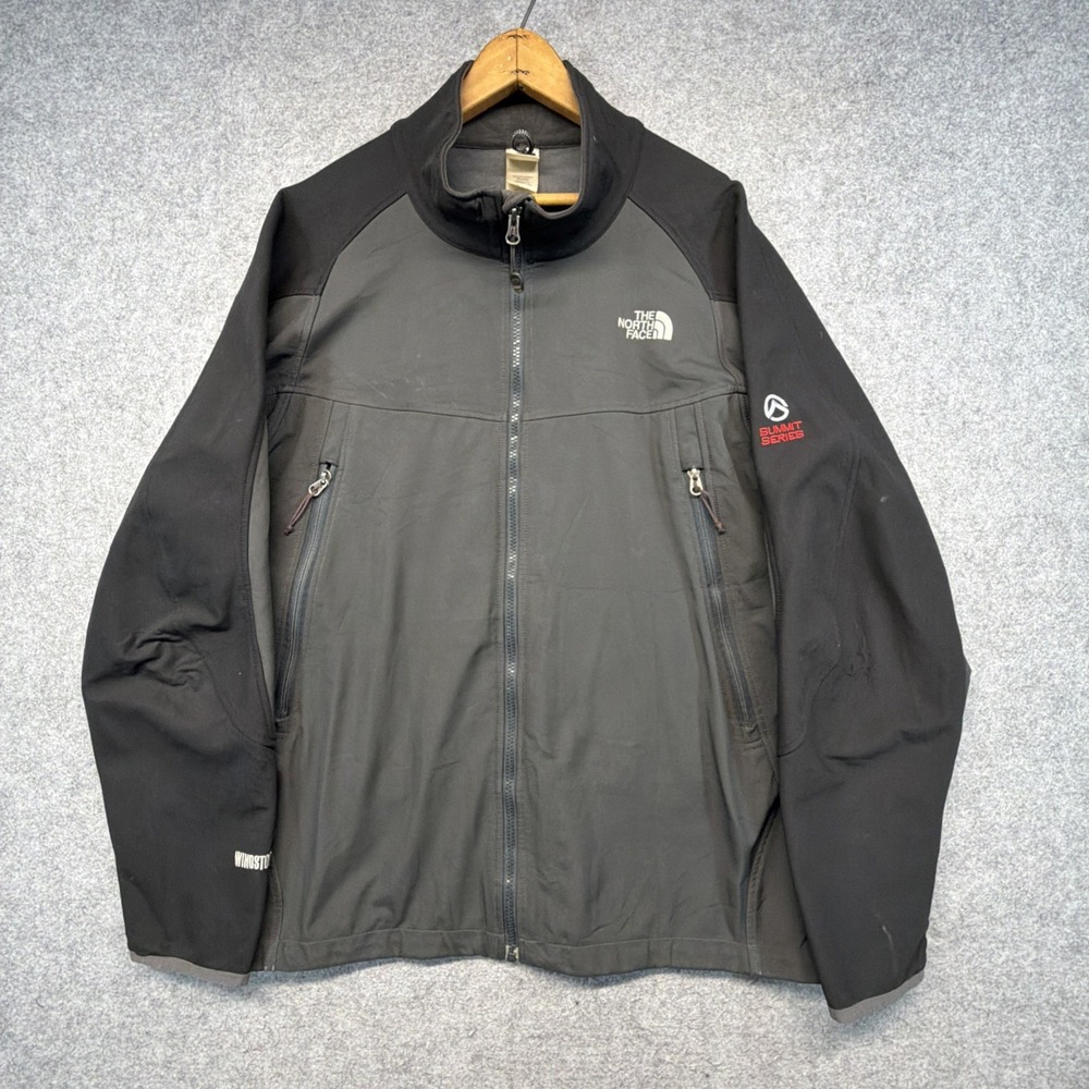 THE NORTH FACE Summit Series Windstopper Jacket Mens XL Gray Black Softshell